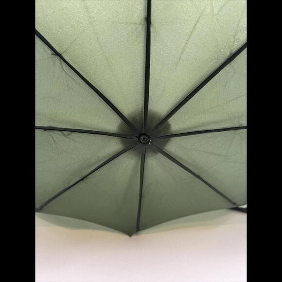 Vintage Harrods Green Tote Umbrella Wooden Doorman Handle No Cover - Picture 8 of 9